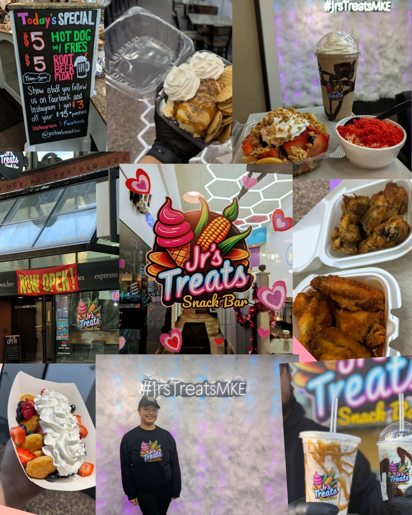 A colorful collage of treats from Jr's Treats